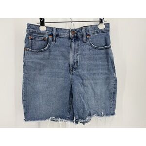 Madewell high rise denim mid length shorts womens 29 blue